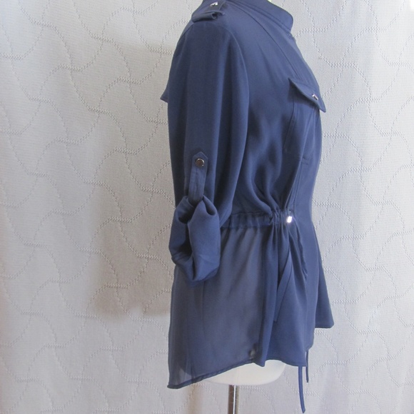 Chico's Military Jacket Style Blouse - Picture 4 of 9